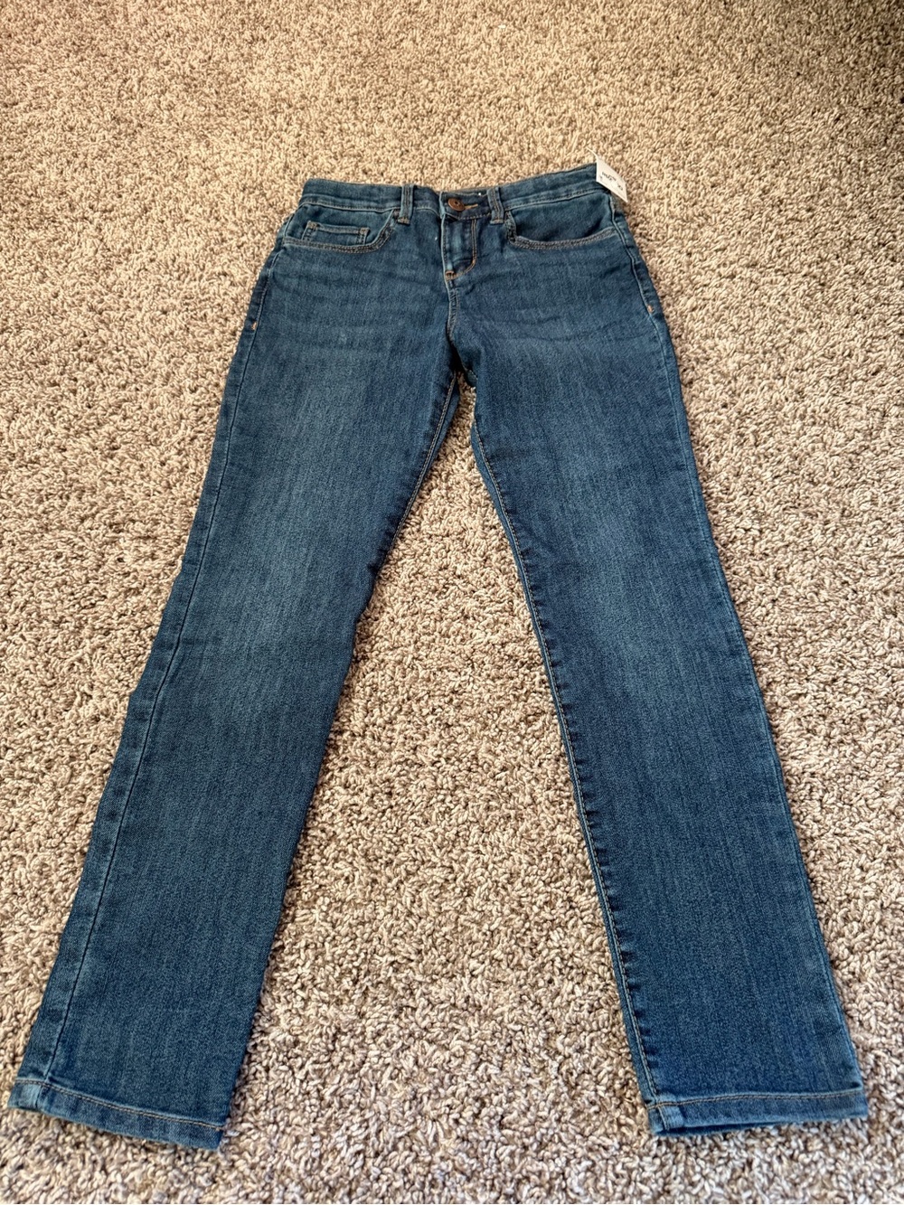 Girls Dark Blue Straight-Leg Jeans